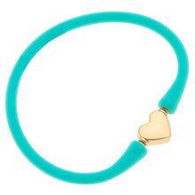 Load image into Gallery viewer, Bali Heart Bead Silicone Children&#39;s Bracelet: Bubble Gum
