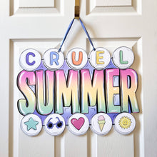 Load image into Gallery viewer, Cruel Summer Door Hanger Swiftie Friendship Bracelet Outdoor
