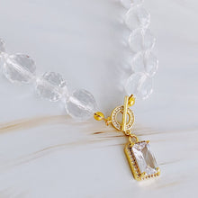 Load image into Gallery viewer, Clear Crystal Ball Chain Necklace
