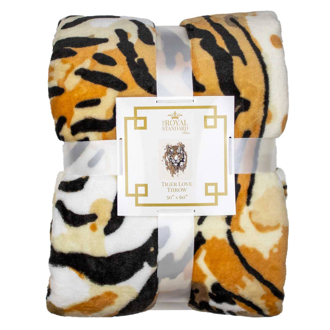 Tiger Love Throw Soft White