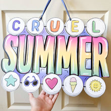 Load image into Gallery viewer, Cruel Summer Door Hanger Swiftie Friendship Bracelet Outdoor
