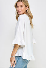 Load image into Gallery viewer, Airflow Loose Fit Ruffle Sleeve Ivory
