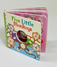 Load image into Gallery viewer, Five Little Monkeys Finger Puppet Book
