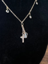 Load image into Gallery viewer, Necklace with CZ and Cross
