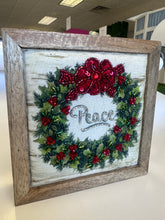 Load image into Gallery viewer, Embellished Peace Wreath Art
