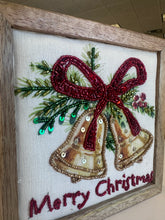 Load image into Gallery viewer, Embellished Christmas Bells Art
