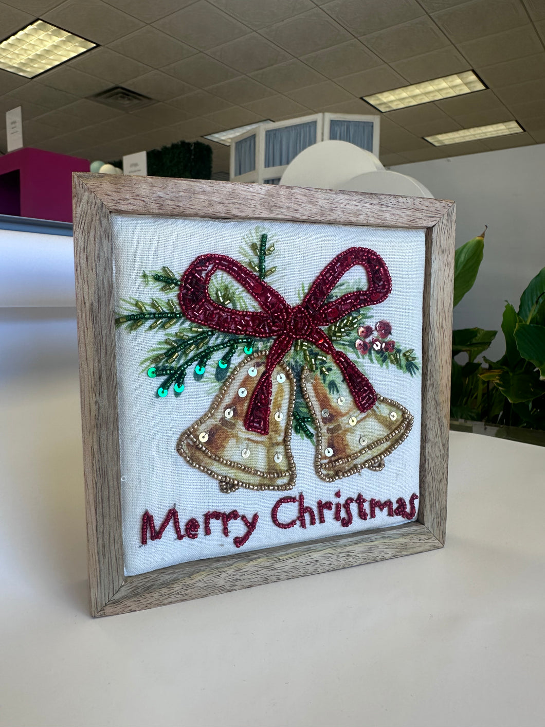 Embellished Christmas Bells Art