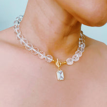 Load image into Gallery viewer, Clear Crystal Ball Chain Necklace
