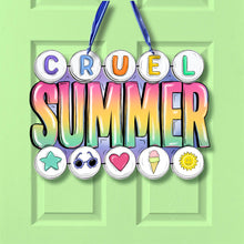 Load image into Gallery viewer, Cruel Summer Door Hanger Swiftie Friendship Bracelet Outdoor
