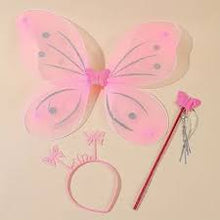Load image into Gallery viewer, Fairy Wings, Headband, and Wand
