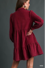 Load image into Gallery viewer, Wine Corduroy Dress
