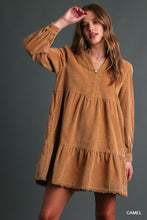 Load image into Gallery viewer, Camel Corduroy Dress
