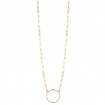 Gold Chain with Open Circle 16
