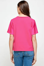 Load image into Gallery viewer, Satin Relaxed Fixed Tee - Fuchsia
