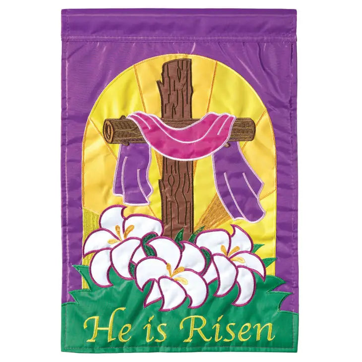Easter Cross Risen Flag
