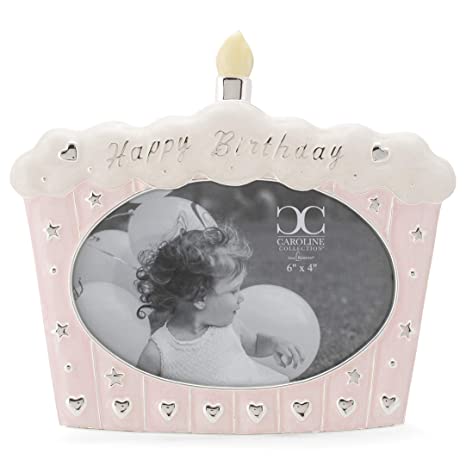 Pink Happy Birthday Cake Frame 4x6