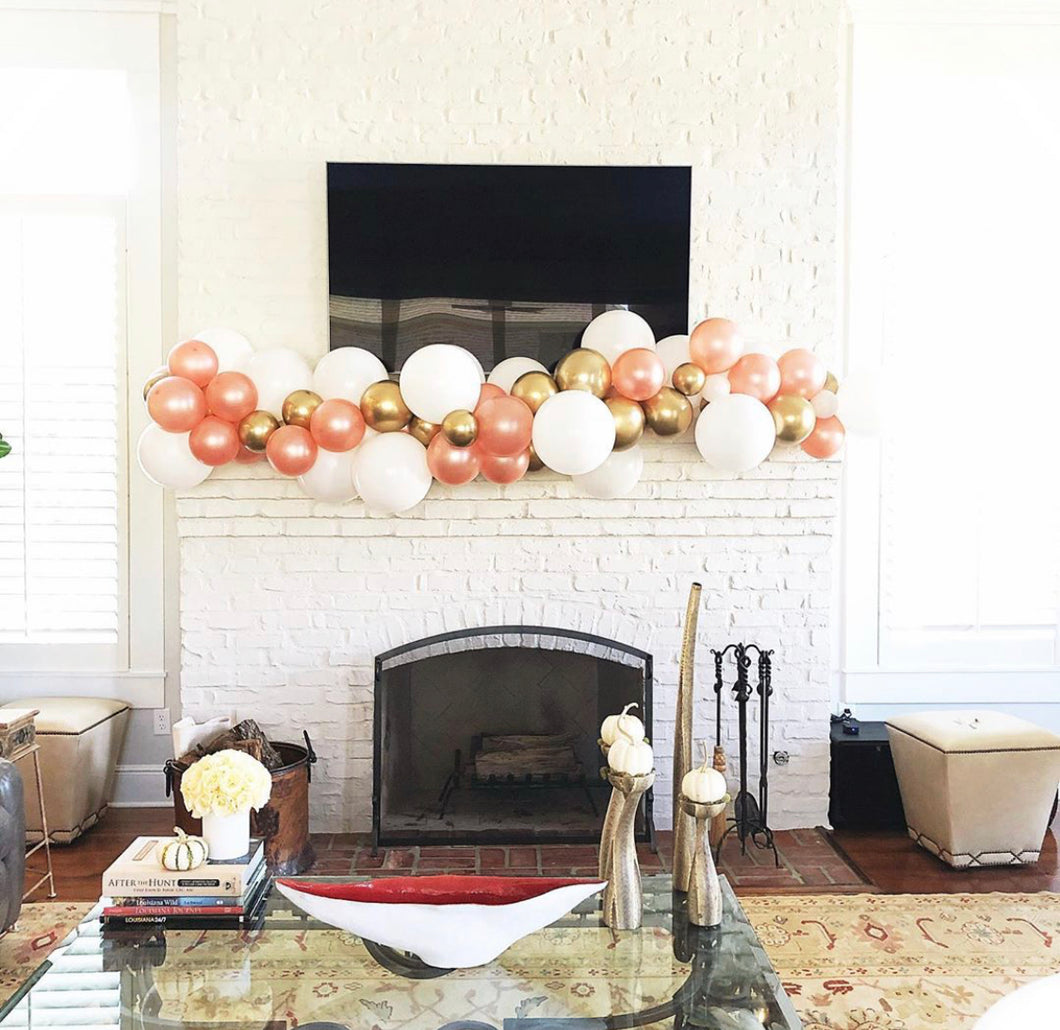 Pre-Made Balloon Garland - Fireplace Mantle