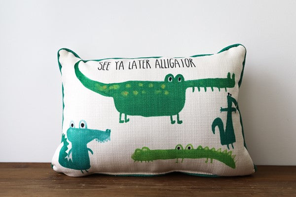 Custom Pillow | Later, Alligator Pillow