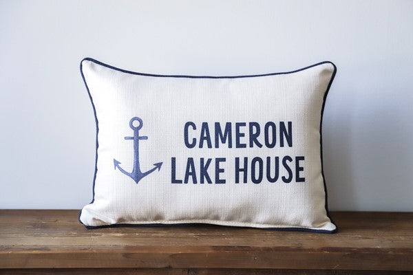 Custom Pillow | Name Drop Lake House Pillow